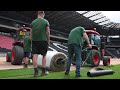 Hatko Hybridgrass Turf Farm Harvesting and Stadium Installation