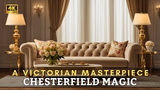 Unleash Victorian Glamour! Chesterfield Sofa in a Stunning Living Room Transformation