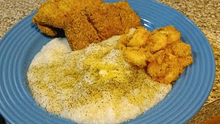 MUSTARD FRIED SHRIMP \u0026 SALMON