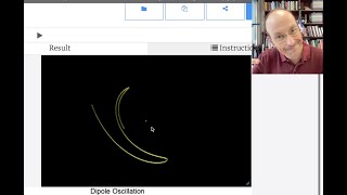 Oscillation of a Charge Near a Dipole - Modeled With Python