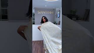 Dyeable Banarasi Saree | Elegant, beautiful Banarasi saree from Best Bridal Boutique Kerala Santinni