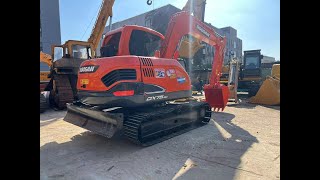 DOOSAN DX75 DIGGER EXCAVATOR DISPLAY VIDEO