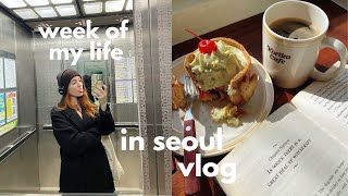 seoul vlog 📹 i love my job lol, planning my europe trip, cafe hopping, life in korea