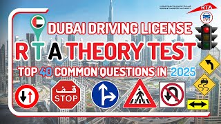 2025 RTA Theory Test  practice questions | Dubai Driving License Top 40 Common questions