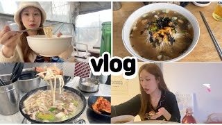 [일상 vlog] 이런게 행복이지 행복찐 일상 / 칼국수+회덮밥+굴보쌈+야순+잔치국수+메밀전병