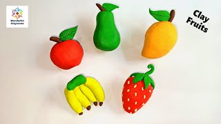 How to make fruits with clay 🤩| Polymer clay fruits | how to make miniature fruits with clay #fruit