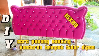 PROSES pemasagan pul kancing pada sandara springbed/cara pengukuran pola kancing