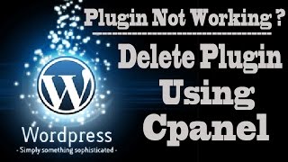 WordPress Tutorial- Delete Plugin Using Cpanel