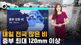 [날씨] 내일 전국 많은 비…중부 최대 120mm 이상 / SBS