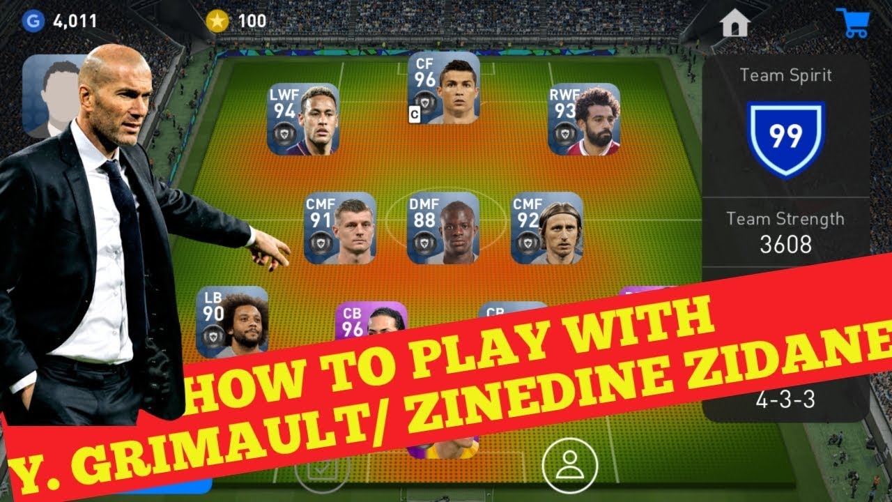 HOW TO PLAY WITH Y. GRIMAULT/ ZINEDINE ZIDANE || BEST COUNTER MANAGER ...