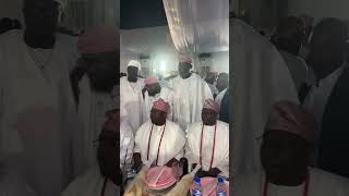 OBA SAHEED ELEGUSHI AND OBA ONIRU AT ADEFUNKE AND OLUKUNLE WEDDING CEREMONY