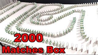 2000 Matches Box Chain Reaction Amazing Fire Domino
