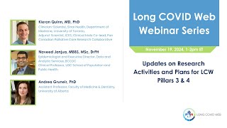 Long COVID Web Webinar Series: Updates on Research Activities for Pillars 3 & 4