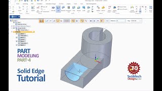 Solid Edge Part Modeling - 4 | Solid Edge Tutorial | Solid Edge for Beginners
