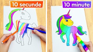 🙀 UAU! 🎨 CELE MAI BUNE TRUCURI ARTISTICE DIY 🌈 Trucuri amuzante pentru desen ⭐️ #desen #idei #123GO