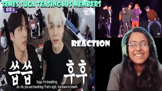 Times BTS Suga Teasing His Members REACTION