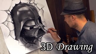 Darth Vader Busts Out in Star Wars / 3D Speed Painting #drawing dibujar desenho