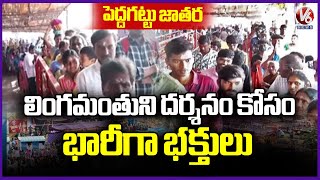 Peddagattu Jatara 2025: Devotees Rush At Lingamanthula Swamy Temple | Suryapet | V6 News