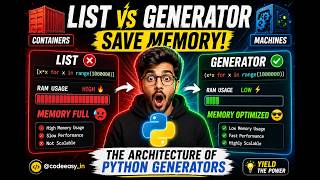 Python Generators Explained 🤯 | How Python Handles Data Like Magic