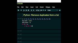 #python remove duplicate from a list