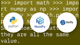 Should I use scipy.pi, numpy.pi, or math.pi?