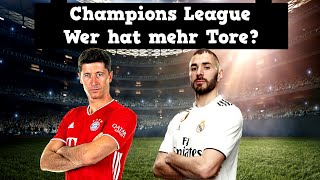 Welcher Spieler hat mehr Champions League Tore? Lewandowski & Benzema - Fußball Quiz 2022