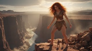 A 7-Meter Giantess Saves a Child From a Prehistoric Lizard | AI-Generated Epic