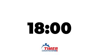 18-Minute Timer | White Screen Countdown with Alarm