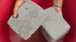 Asmr - Grainy sand cement crispy Crumbling in water 💦💦💦