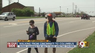 Walking from Cincinnati to Columbus for a good cause