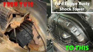 Ford Escape Rusty shock tower Screw and glue no special tools needed