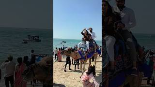 જિયાન એ માંડવી બીચ પર ઊંટ સવારી કરી #shorts #vlogs #beach