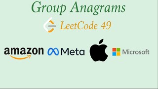 Group Anagrams - Blind75 - LeetCode - Python