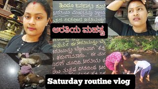 Saturday routine vlog|ಆರತಿಯ ಮಹತ್ವ@pavanasaliandailyvlogs