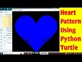Blue Heart Shape Pattern Using Python Turtle Graphics Design | Easy Python Drawing Art For Beginners