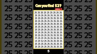 Find 52! #quiz #odd #math #iq #numbersgame #speed #shorts