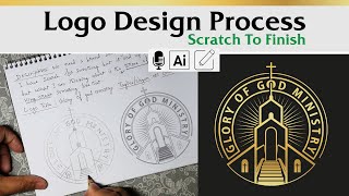 Logo Design Walk Through Process From Start To Finish 📝- Adobe Illustrator Tutorial