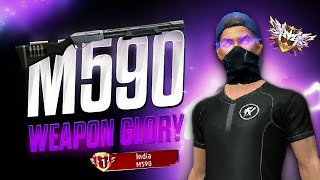 Pushing Top 1 Title In M590 ☠️| Br Rank Weapon Glory Push in Season 43 | Ep-1