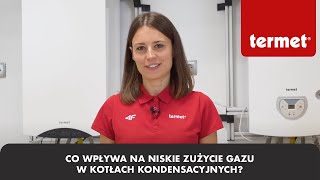 What influences the low gas consumption of condensing boilers?