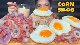 CornSilog at Sinangag Mukbang Asmr | CornBeef at itlog Filipino Breakfast | Mukbang Philippines
