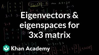 Eigenvectors and eigenspaces for a 3x3 matrix | Linear Algebra | Khan Academy