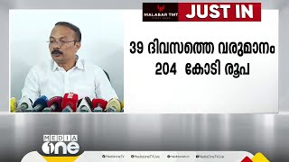 ശബരിമലയിലെ വരുമാനത്തിൽ ഇടിവ്; 39 ദിവസത്തെ വരുമാനം 204 കോടി, നടവരവിൽ 18 കോടി കുറവ്