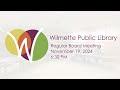 wilmette public library board of trustees meeting november 19 2024