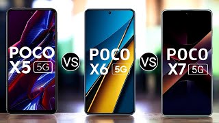 Poco X5 5G vs Poco X6 5G vs Poco X7 5G