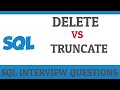DIFFERENCE BETWEEN DELETE AND TRUNCATE IN SQL | SQL Interview Question | IQBees