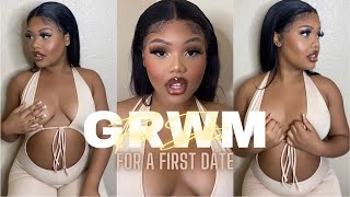 GRWM FOR A FIRST DATE ✨ | Makeup + Outfit | Chit Chat 💗