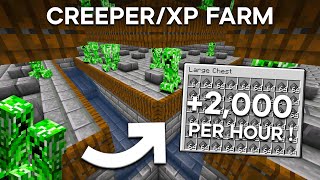Minecraft Easy Creeper & XP Farm Tutorial 1.19 - 2000+ Per Hour !