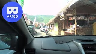 [VR180 5.7k] Driving outside Bandung City | Vuze XR 180° 3D