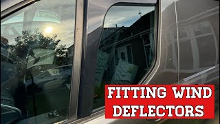 Fitting wind deflectors. Installation, review of wind deflectors, ford Transit Custom Camper. Part 4