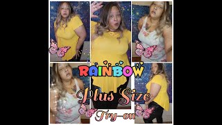 RAINBOW 🌈 PLUS SIZE CURVY TRY ON HAUL 1X-3X #Rainbowshops #plussize #curvy #tryon